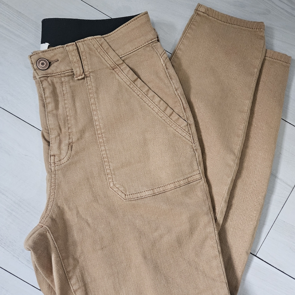 Nordstrom Tan Denim utility skinny jean